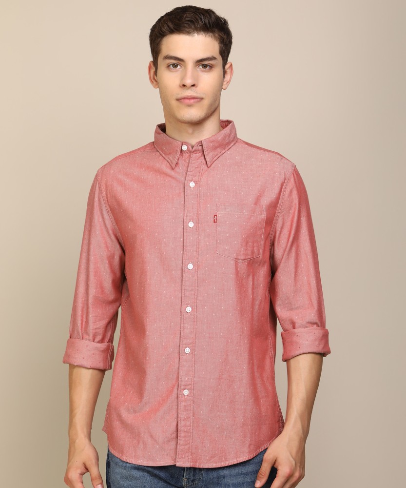 LEVI'S Men Solid Casual Pink Shirt - Buy LEVI'S Men Solid Casual