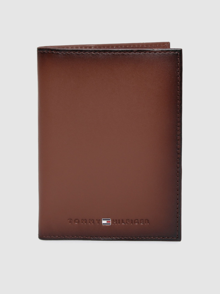 TOMMY HILFIGER Men Tan Genuine Leather Document Holder Tan Price