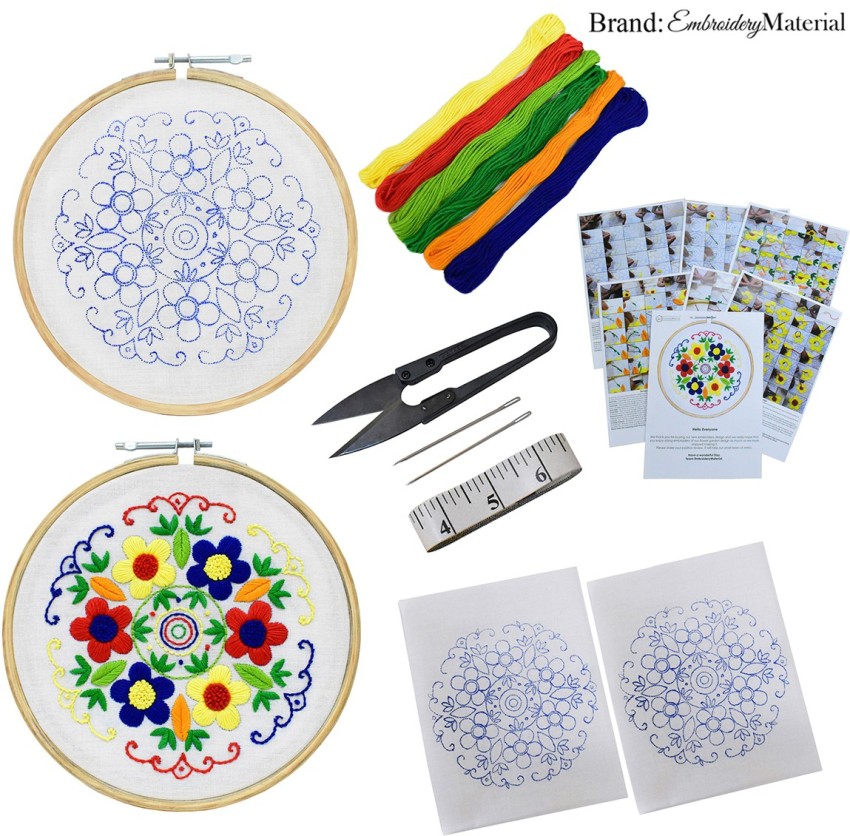 Flower Mesh Embroidery Kit for Beginners Modern Hand Flower Cross Stitch at  Rs 400/piece, Cross Stitch Kit in Khandwa