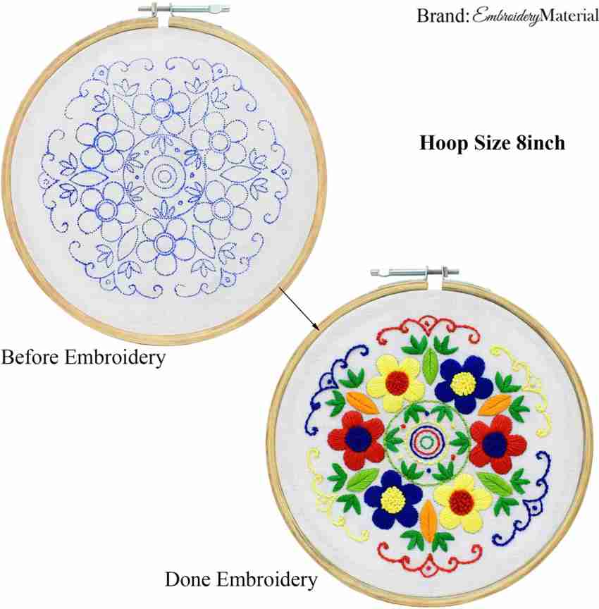 Embroiderymaterial Beginner Embroidery Kit Flower Garden Design DIY Craft  Hobby - Beginner Embroidery Kit Flower Garden Design DIY Craft Hobby . shop  for Embroiderymaterial products in India.