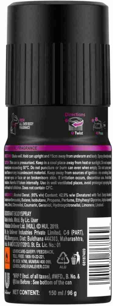 Axe provoke top deodorant body spray