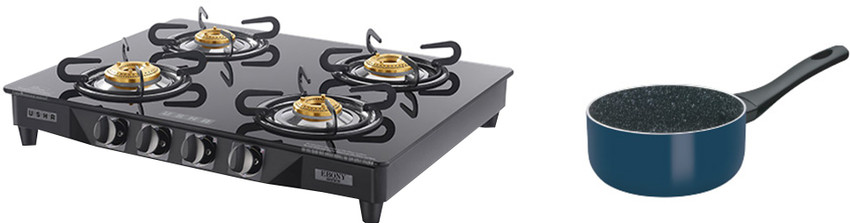 Usha ebony 4 burner gas stove deals