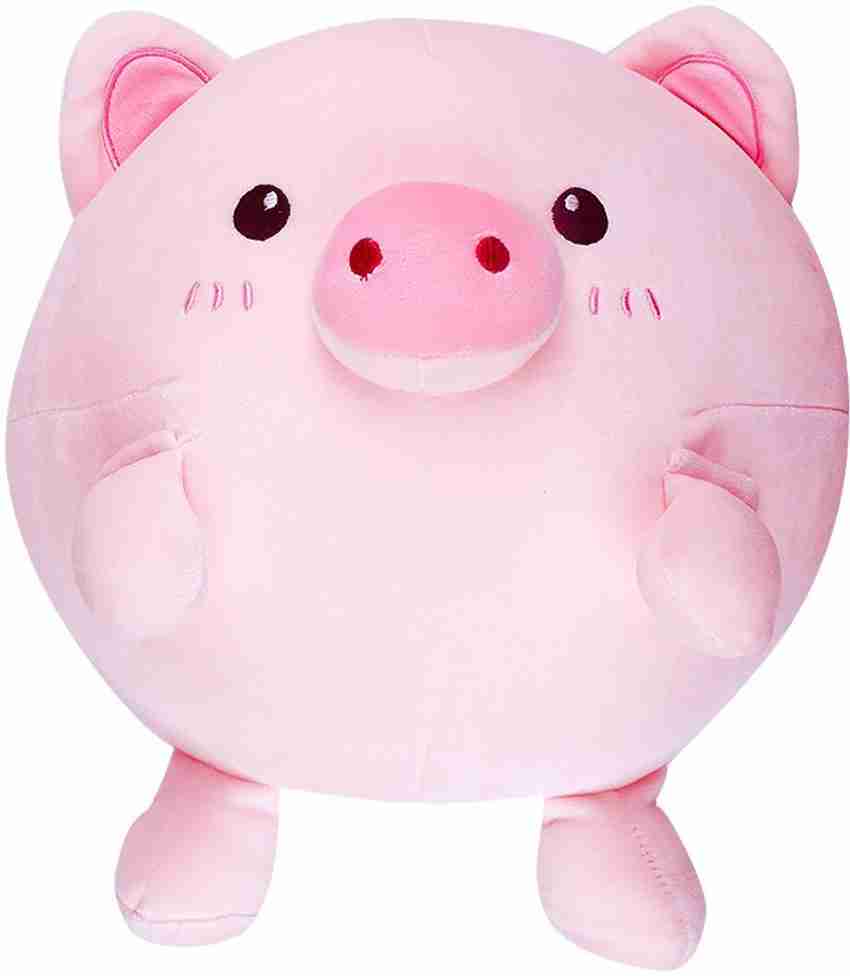 MINISO Round Plush Toy for Kids Piglet Pink 10 inch Round