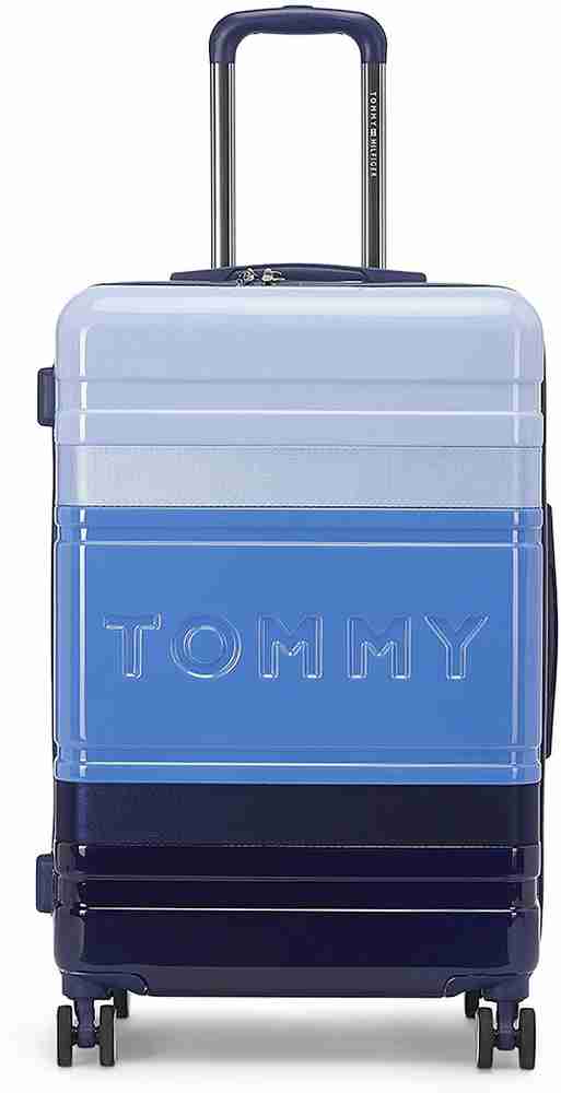 TOMMY HILFIGER Triton Check in Suitcase 4 Wheels 30 inch Blue Skyblue Price in India Flipkart