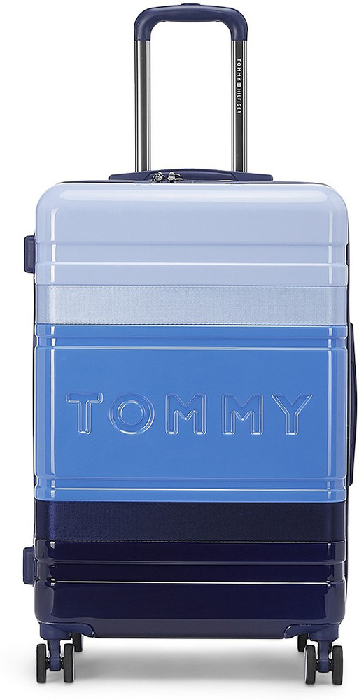 TOMMY HILFIGER Triton Check in Suitcase 4 Wheels 30 inch Blue Skyblue Price in India Flipkart