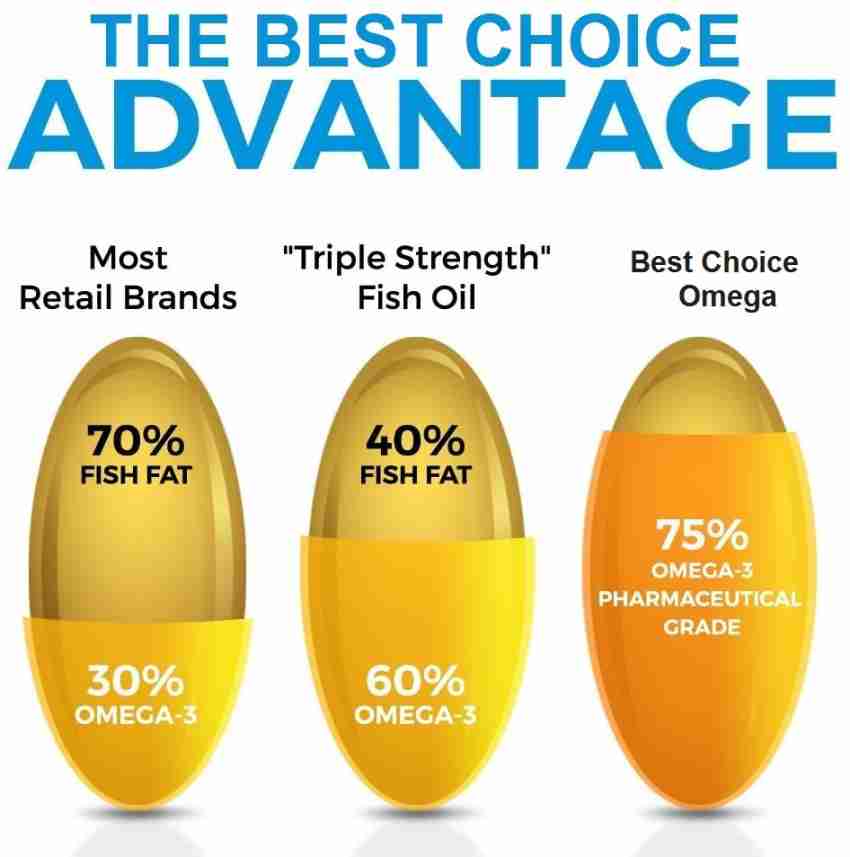 BEST CHOICE Omega 3 Fatty Acids With 1000mg Fish oil Price in