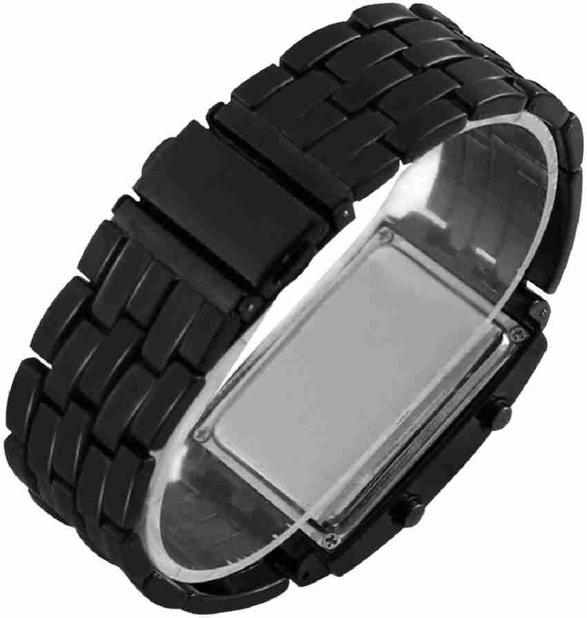 Smc black digital led hot sale watch