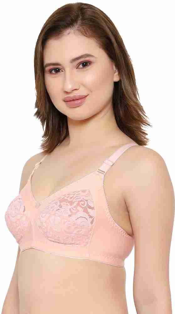 KSB Enterprises Women Cotton Lace Bra and Panty Set | Bra Panty Set  Non-Padded Wire Free | Bra Panty Full Coverage for Women. || Cup - B