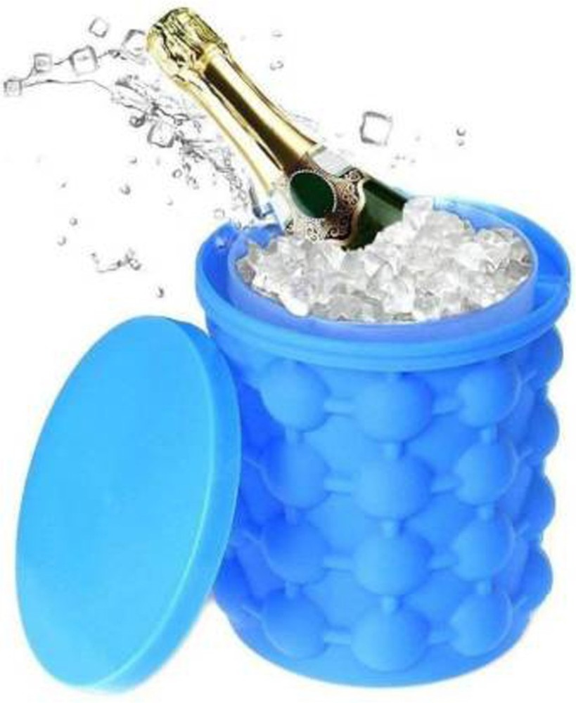 Silicone Ice Cube Maker Genie Space Saving Kitchen Ice Cube Bucket for  Picnic