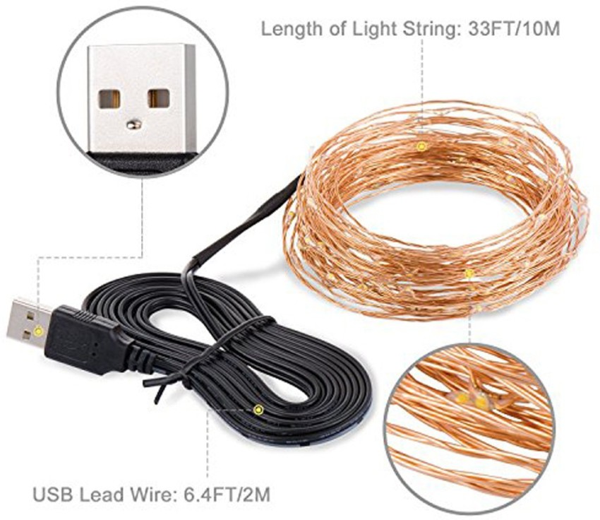 XERGY 200 LEDs 20 m Yellow Steady String Rice Lights Price in