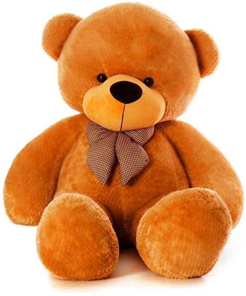 PE World Brown soft Stuffed Huggable cute Teddy Bear With Neck Bow