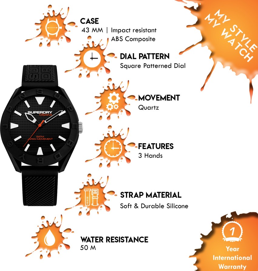 Superdry shop waterproof watch