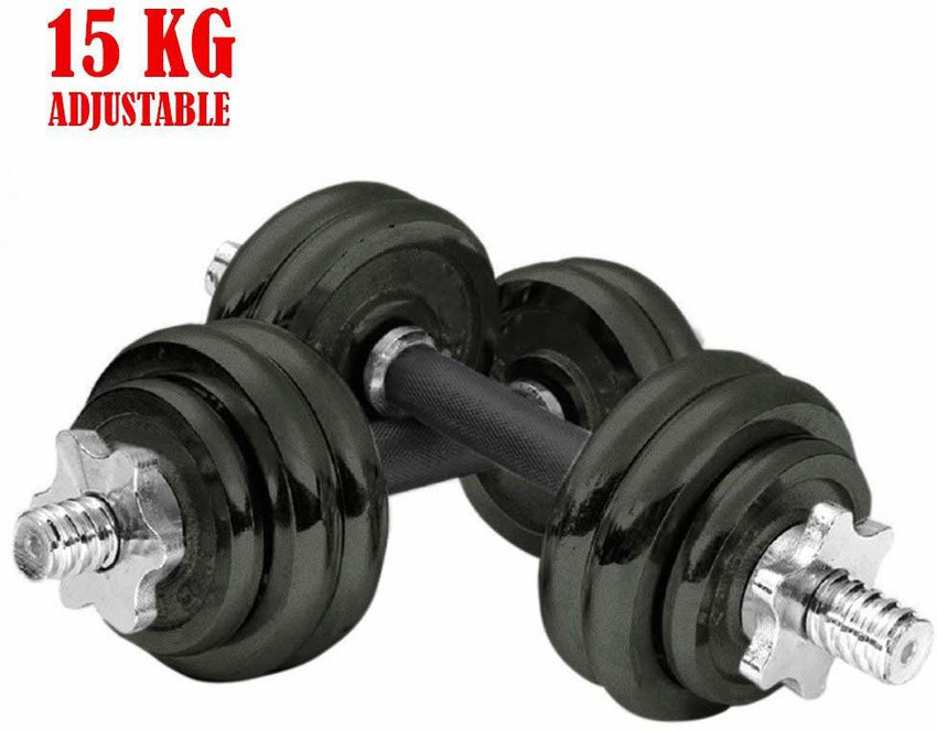 Iron gym 15kg sales adjustable dumbbell set
