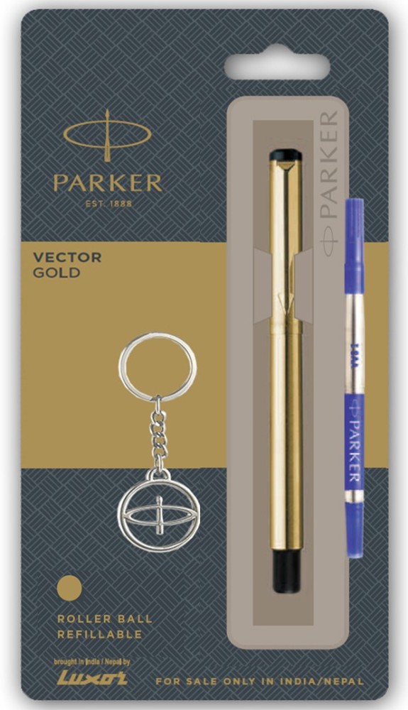 PARKER Vector Gold Roller Pen With Keychain Roller Ball Pen - Buy PARKER  Vector Gold Roller Pen With Keychain Roller Ball Pen - Roller Ball Pen  Online at Best Prices in India