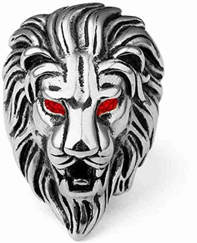 PS Creation Mens Rings Lion Rings for Men Latest Lion Face Rings for Boys Lion Head Face Rings for Boys Men Unisex Stainless Steel Ring Price in India Buy PS Creation
