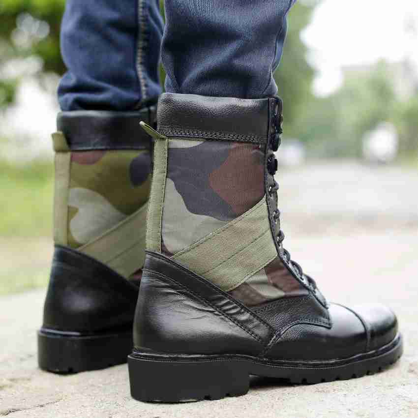 All leather clearance military boots