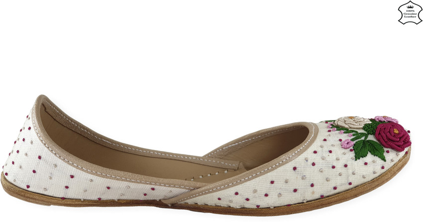 Women's Handmade Punjabi Jutti Flat Shoes - Traditional Indian Ethnic Bridal Moajri Footwear