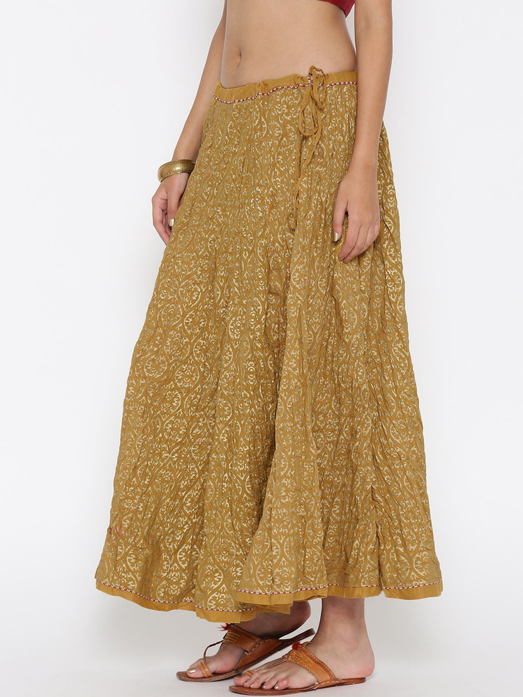 Biba gold top pleated skirt