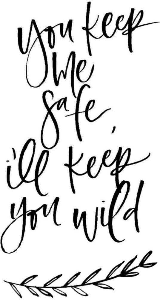 O que significa “I'll keep you safe, you keep me wild