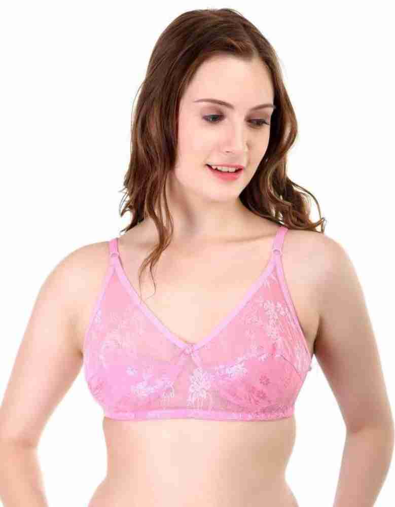 Calcy Cotton Non padded non wired Stylish bra Women Full Coverage