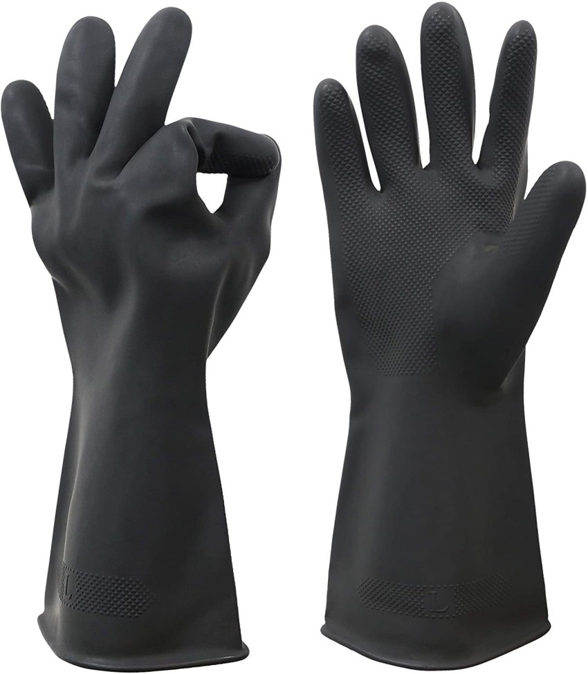 Chemical Resistant Gloves Heavy Duty Industrial Rubber Gloves