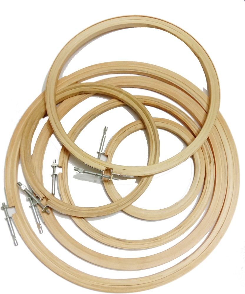 Wooden Embroidery Hoop Combo Pack - 5, 7, 8, 9 & 10 Inch Hoops. Embroidery  Hoops