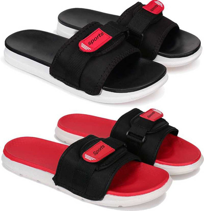 Red and black slippers store