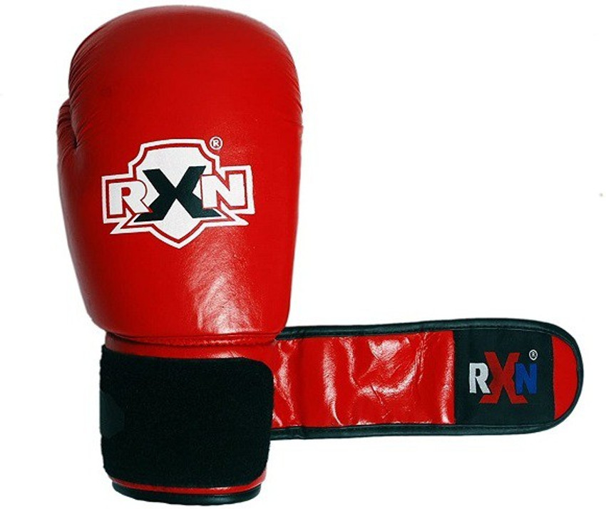 RXN Competition BG 1 Leather Danger Design 12 OZ Boxing Gloves
