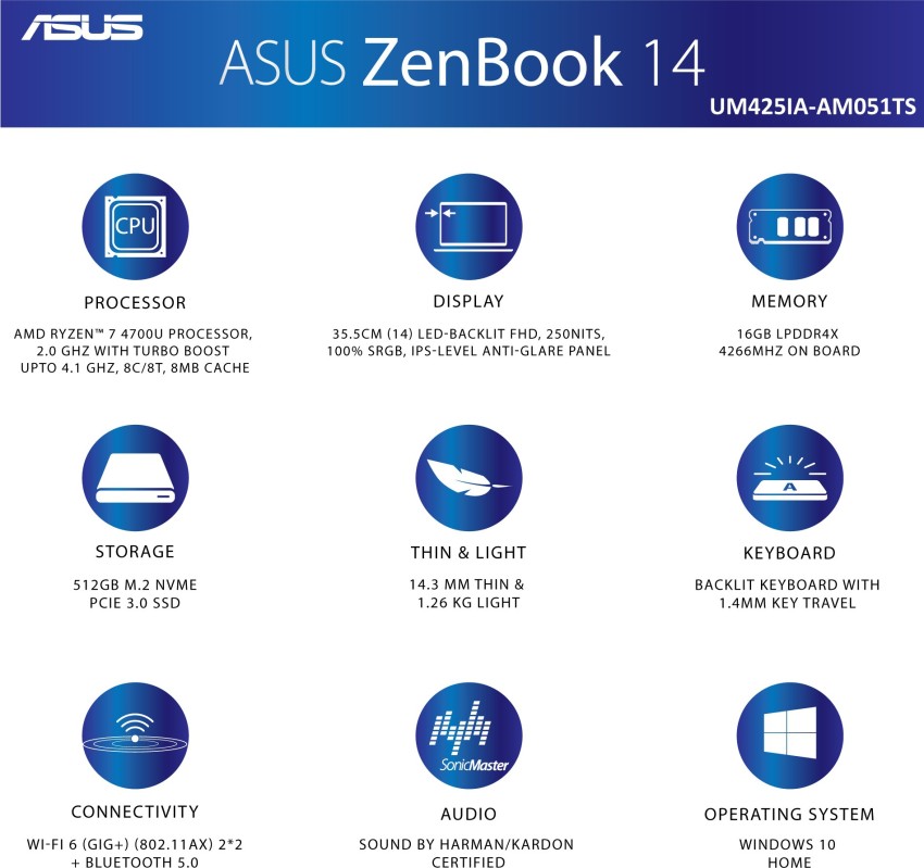 ASUS VivoBook Ryzen 7 Octa Core 4700U - (16 GB/512 GB SSD/Windows