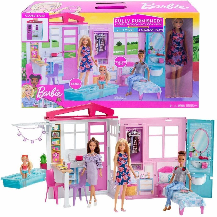 Barbie Doll House Playset, Multicolor