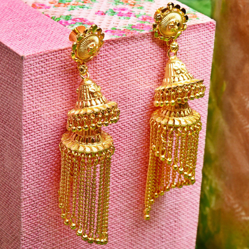 Tin tala sales jhumka ka design