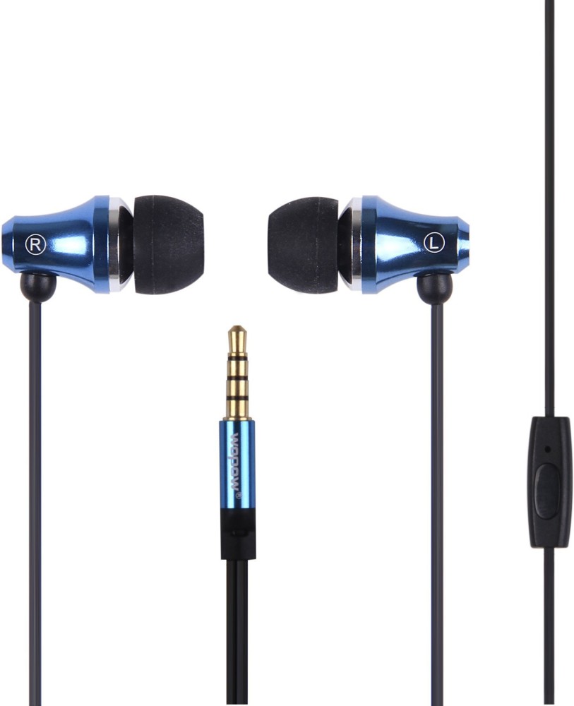 THREE wopow Blk earphones Wired Headset Price in India Buy THREE