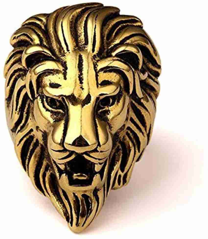 Mens lion cheap head ring