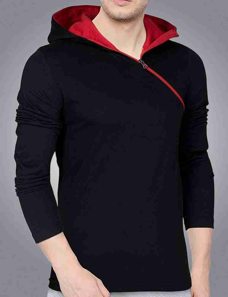 Seven Rocks Solid Men Hooded Neck Black T Shirt Buy Seven Rocks