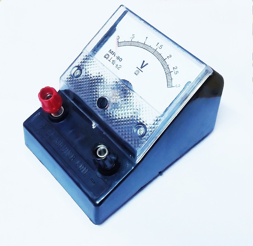 Analog Dc Voltmeter 0-10 V for lab desk stand type for use in scientific  laboratory education purpose school colleges