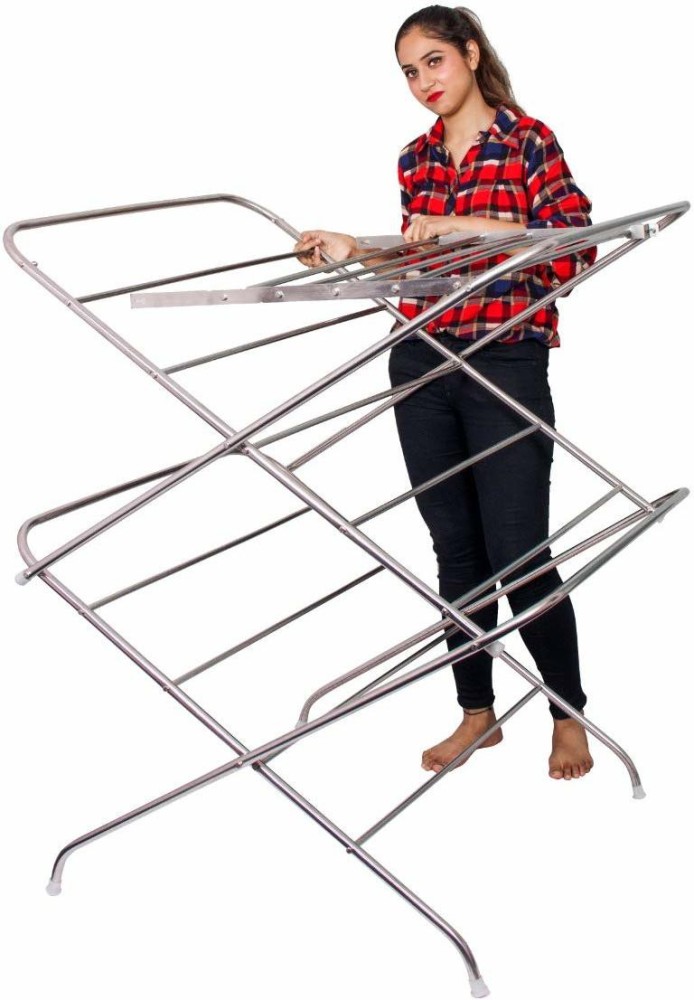 PARASNATH Steel Floor Cloth Dryer Stand Prime Stainless Steel 12