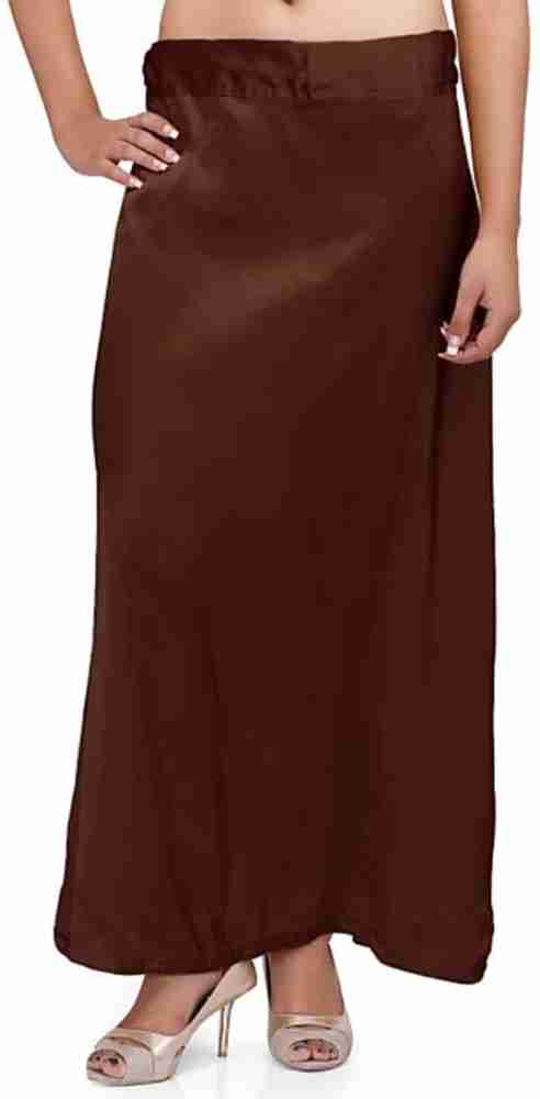 Solid Color Satin Petticoat in Brown : UUX509