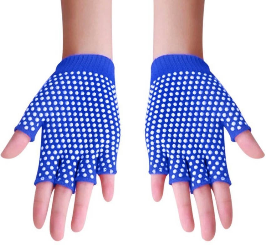 IRIS Fitness Grippy Yoga Gloves, Non-Slip Fingerless Design Gym