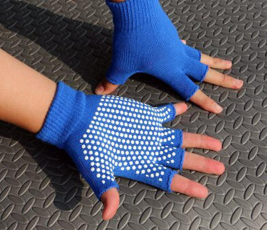 IRIS Fitness Grippy Yoga Gloves, Non-Slip Fingerless Design Gym