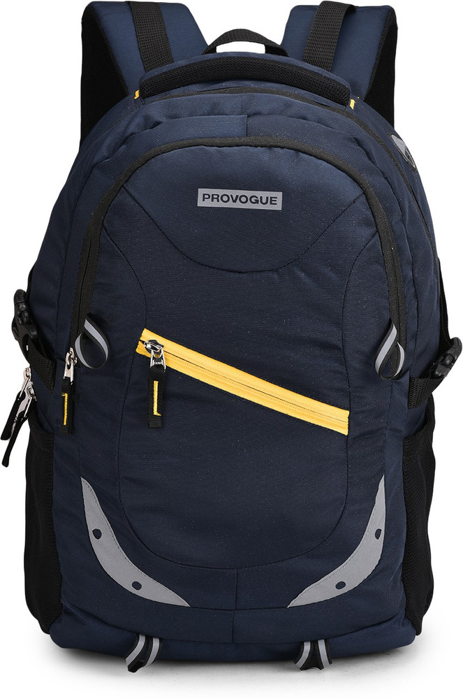 PROVOGUE unisex spacy with rain cover and reflective strip 35 L Laptop Backpack Navy Blue Price in India Flipkart