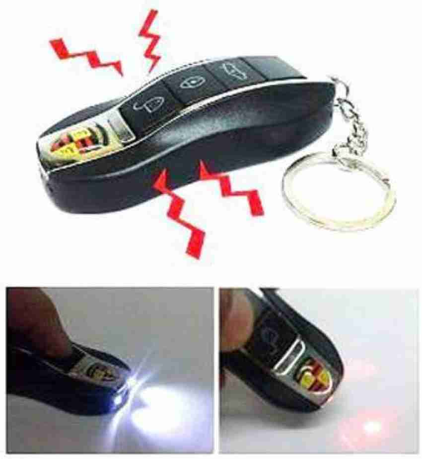 NOWAIT Fake Remote Control Key Car Shock Black Keychain with Laser