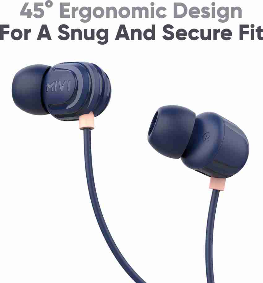 Mivi Rock and Roll W1 Wired Earphones with HD Sound and Powerful Bass with Mic Blue Wired Price in India Buy Mivi Rock and Roll W1 Wired Earphones with HD Sound and