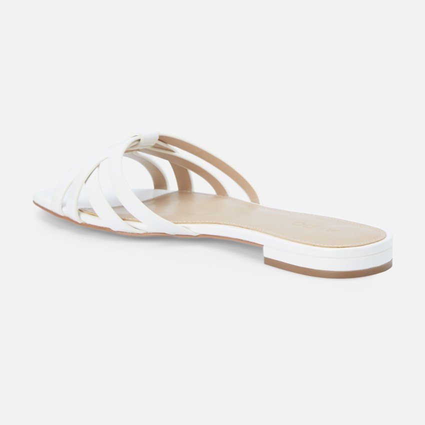 Aldo white cheap flat sandals