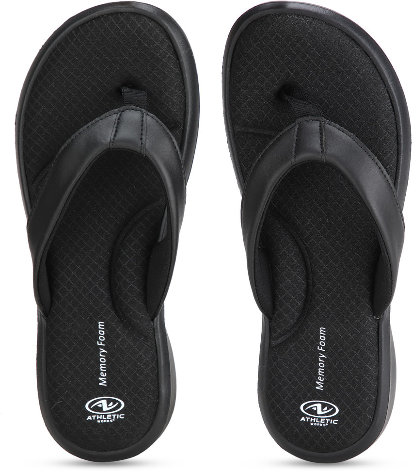 Athletic works women's memory foam slide sandal discount