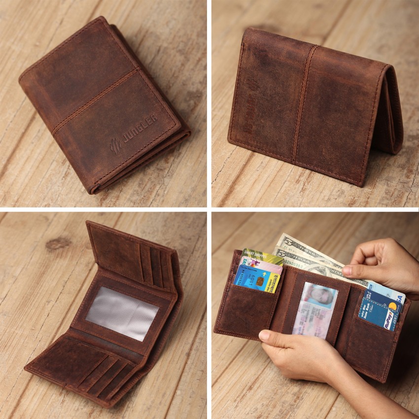 Men's Handmade Suede Bifold Wallet