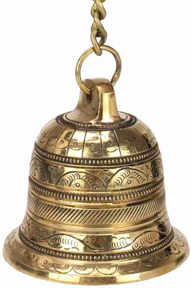 2 small brass hanging bell 