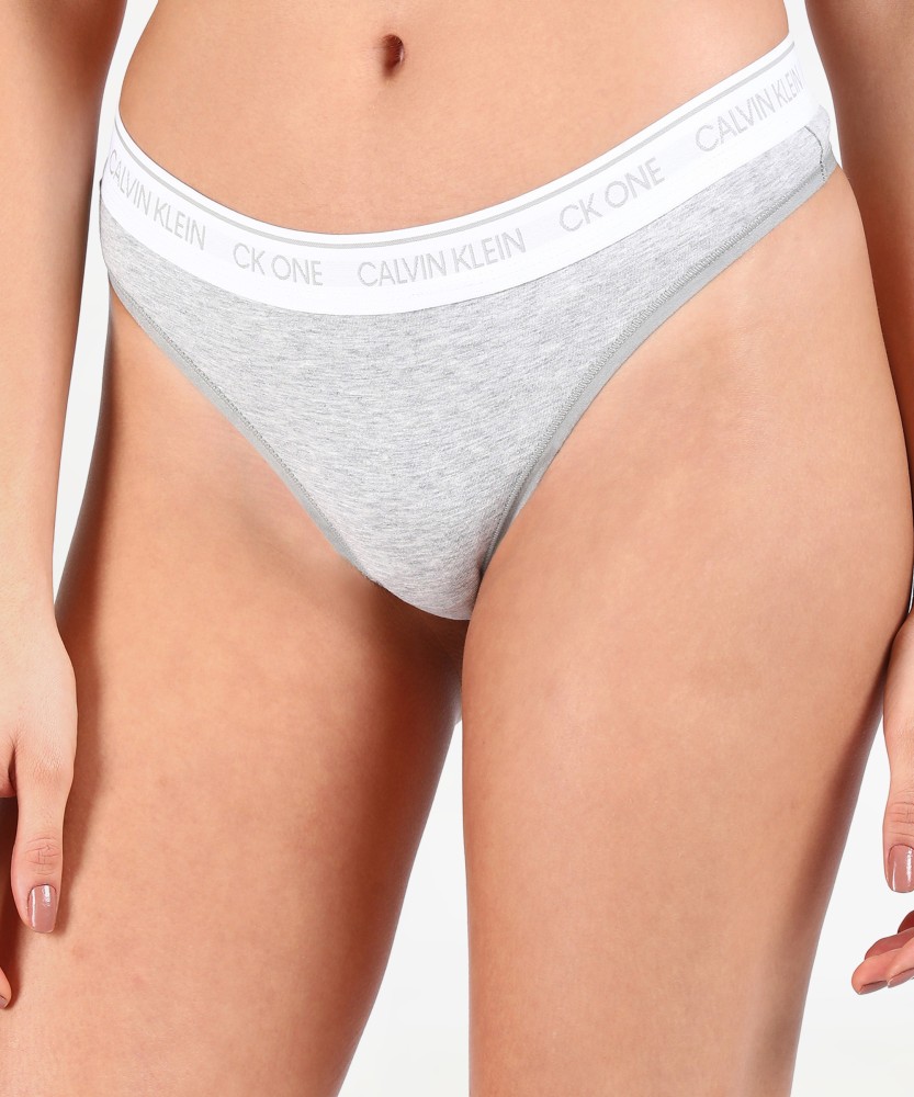 Calvin Klein Women's Underwear Modern Cotton Bikini Cut Briefs Grey Heather  XL