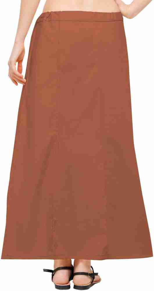First Trend Fashion saree Petticoat Light orange , Black pack of 2