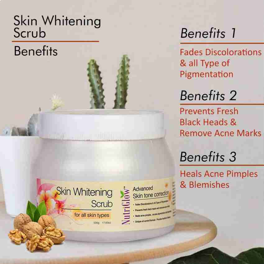 Nutriglow skin whitening deals scrub