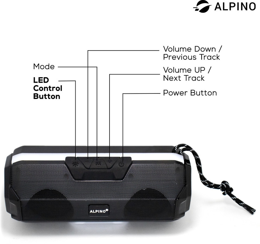 Infinite bass wireless led speaker top